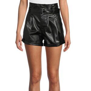NWT Madden NYC Juniors' Faux Leather Paperbag Shorts xs (1)